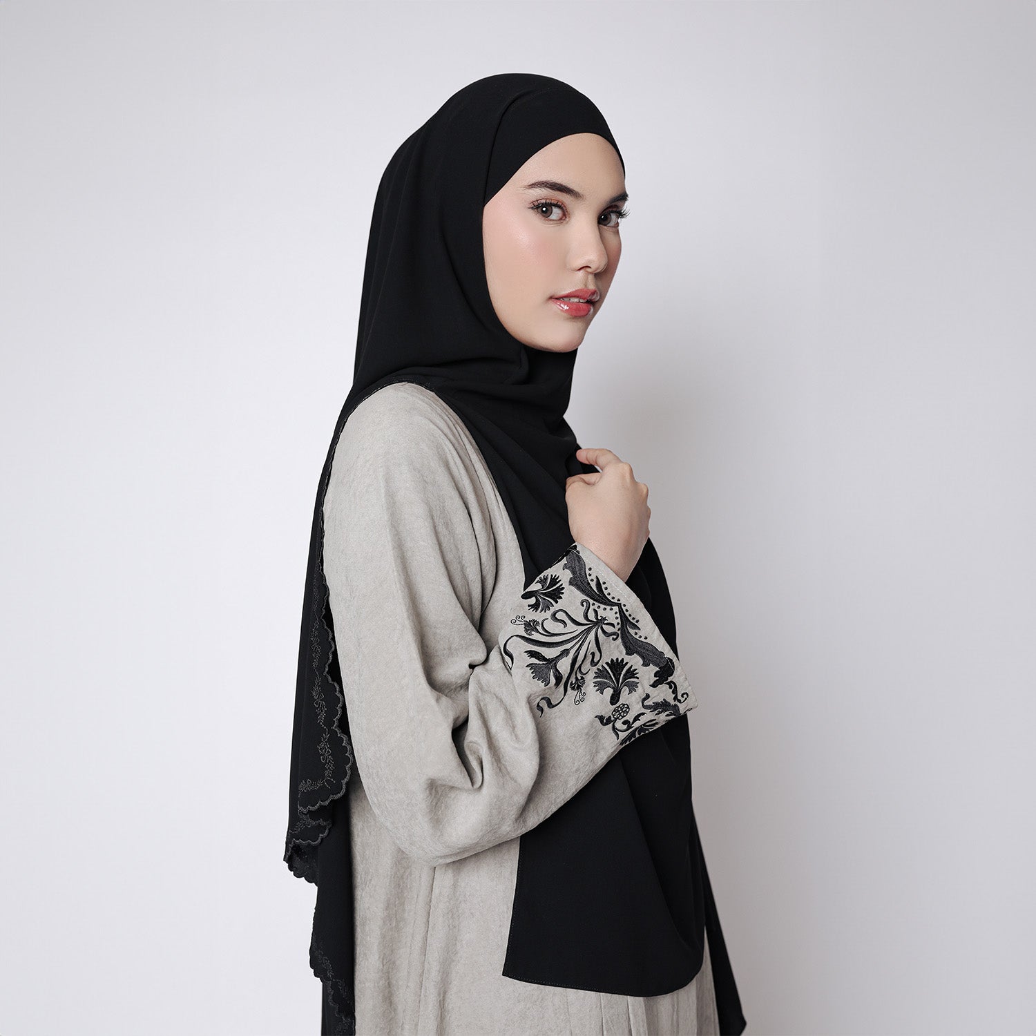 Fataya Dress Olive Grey