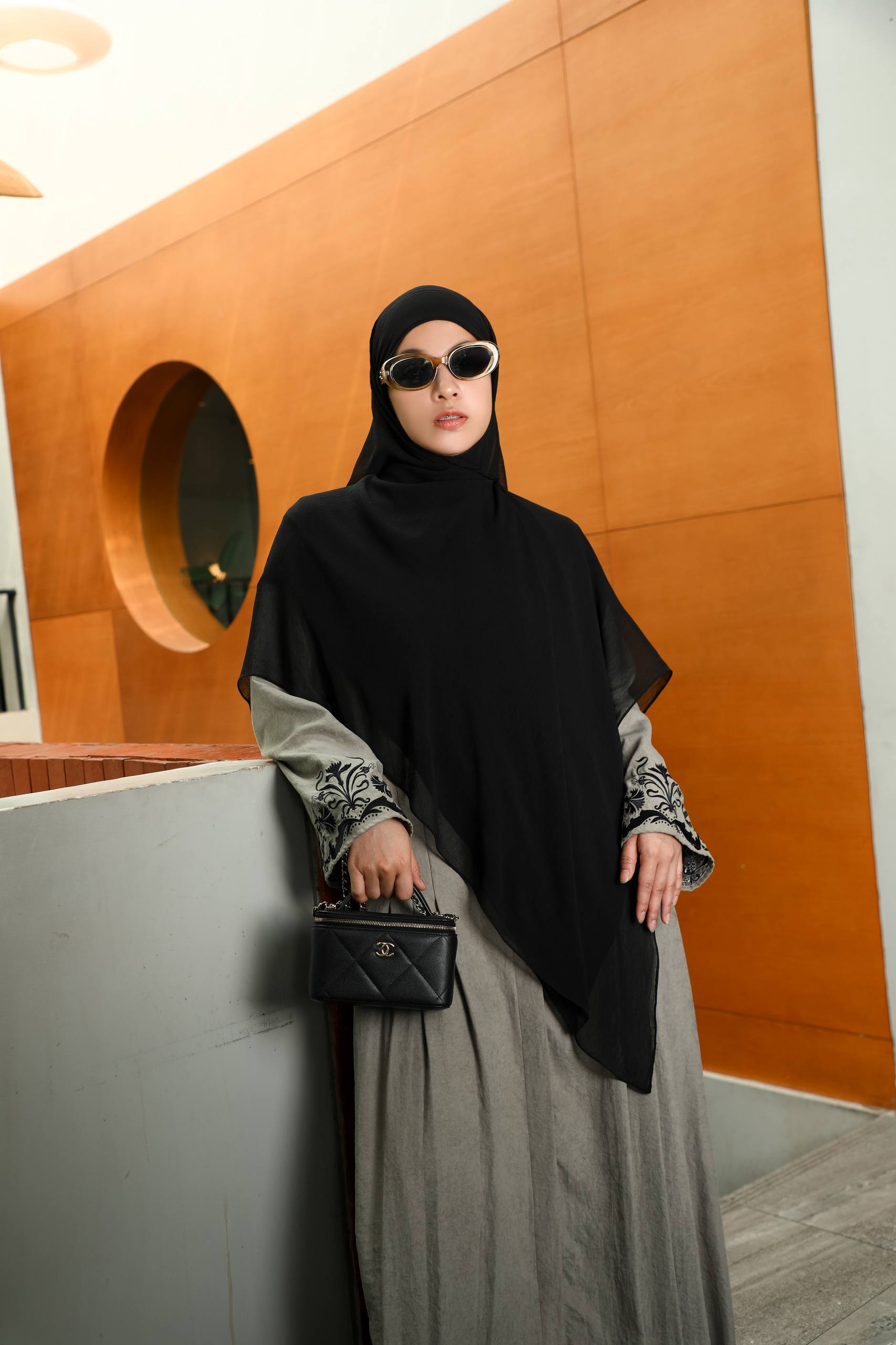 Fataya Dress Olive Grey