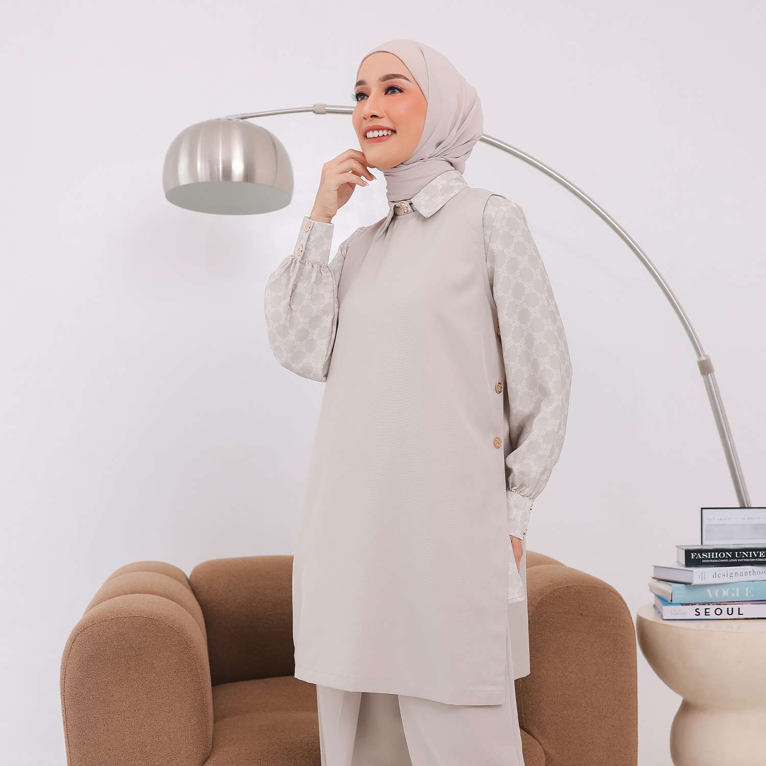 Allana Set Medium Vest Khaki