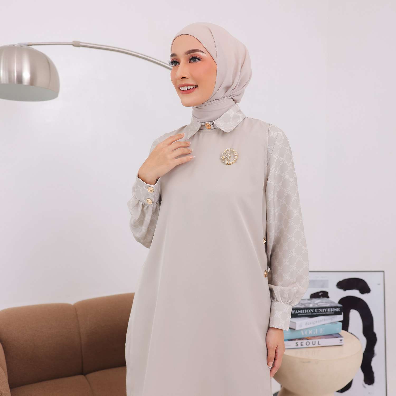 Allana Set Medium Vest Khaki